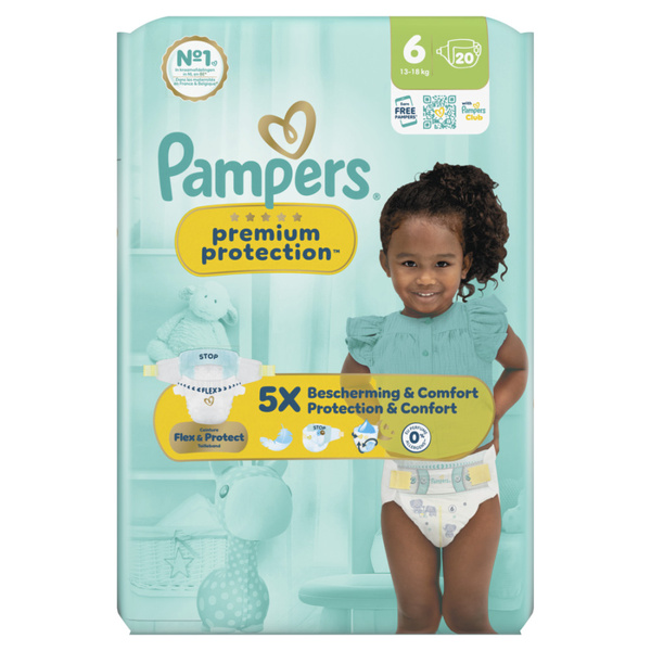 Pampers Baby luiers Maat 6 13kg-18kg voorkant