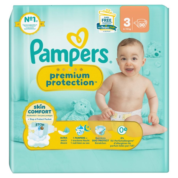 Pampers premium protection maat 3 voorkant