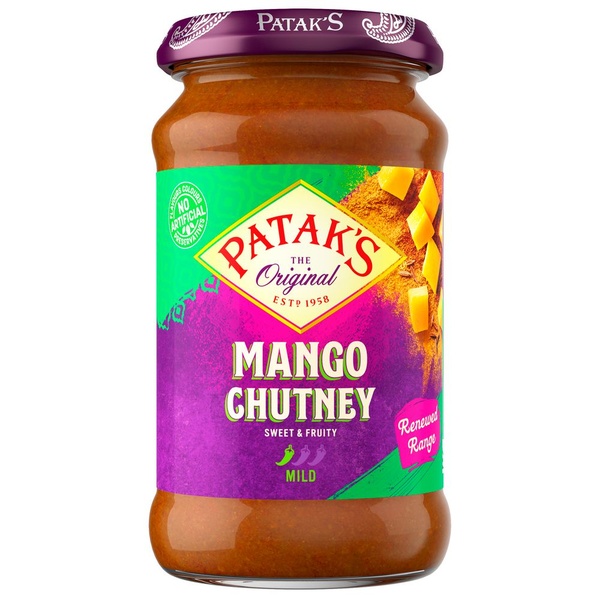 Patak's chutney sweet mango voorkant