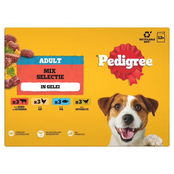 Pedigree adult mix selectie in gelei voorkant