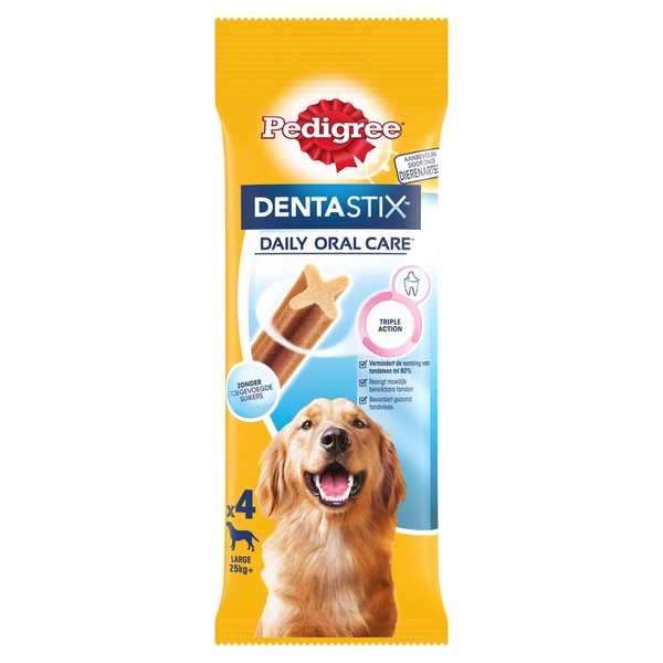 Pedigree dentastix single 4-pack voorkant