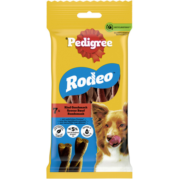 Pedigree PEDIGREE rodeo Droogvoer voor volwassen honden 7stuks zakje voorkant