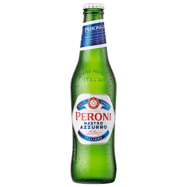 Peroni bier nastro azzurro fles voorkant