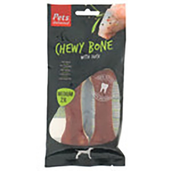 Pets Unlimited chewy bone eend medium voorkant