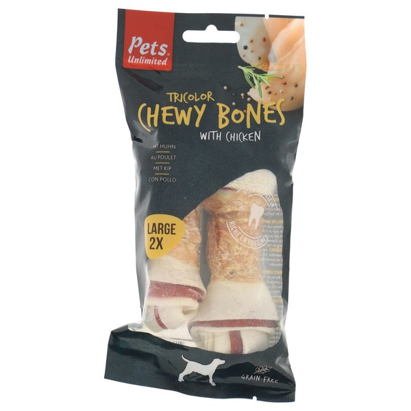 Pets Unlimited trio bones kip large voorkant