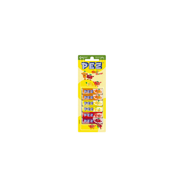 Pez Pez Suikerwerk Play Fruit Mix 6 x 8.5 g Kaart voorkant