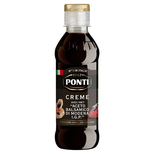 Ponti glassa balsamico azijn di Modena I.G.P voorkant