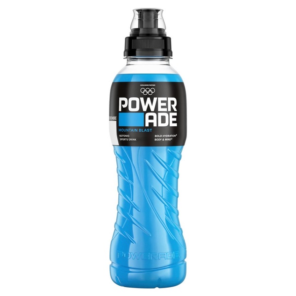 Powerade sportdrank mountain blast voorkant