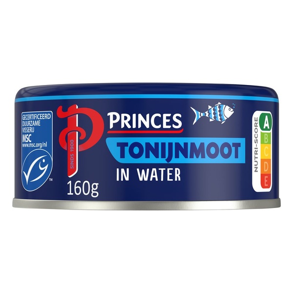 Princes tonijnmoot in water voorkant