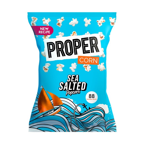 Propercorn popcorn lightly sea salted voorkant