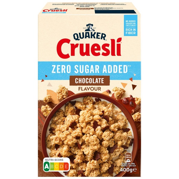 Quaker Cruesli Zero Sugar Added Chocolade voorkant
