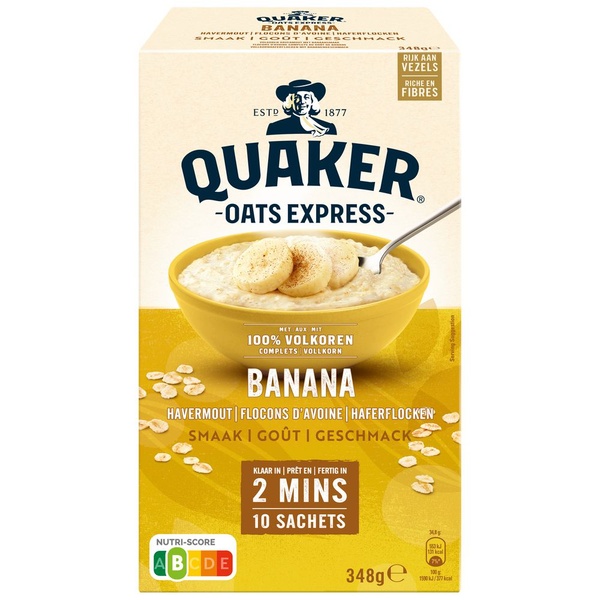 Quaker oats express banaan voorkant