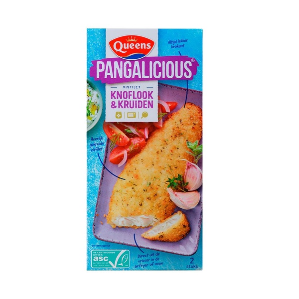 Queens Pangafilet Knoflook Kruiden voorkant