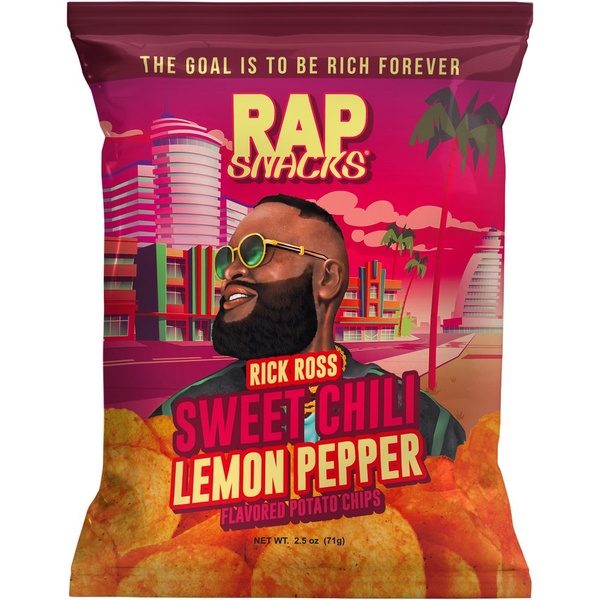 Rap Snacks chips rick ross sweet chilli voorkant