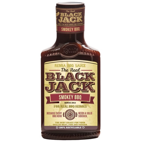 Remia Black Jack Smokey BBQ Sauce achterkant