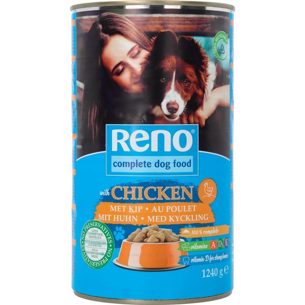 Reno complete dog food chicken voorkant