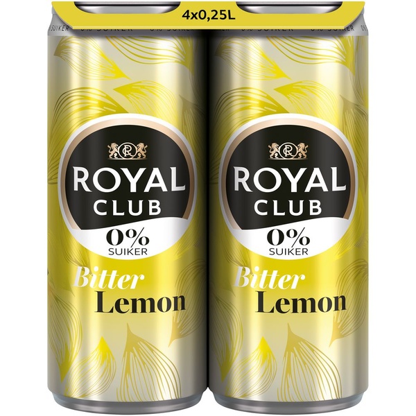 Royal Club bitter lemon 0% 4x250ml voorkant