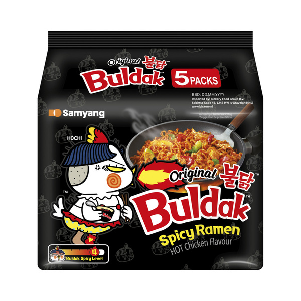 Samyang buldak hot chicken 5 stuks voorkant