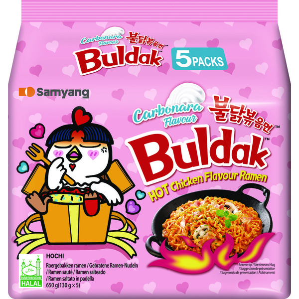 Samyang buldak hot chicken carbonara voorkant