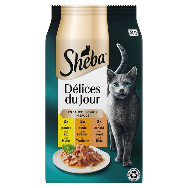 Sheba Dierenvoeding kip, kalkoen  en eend voorkant