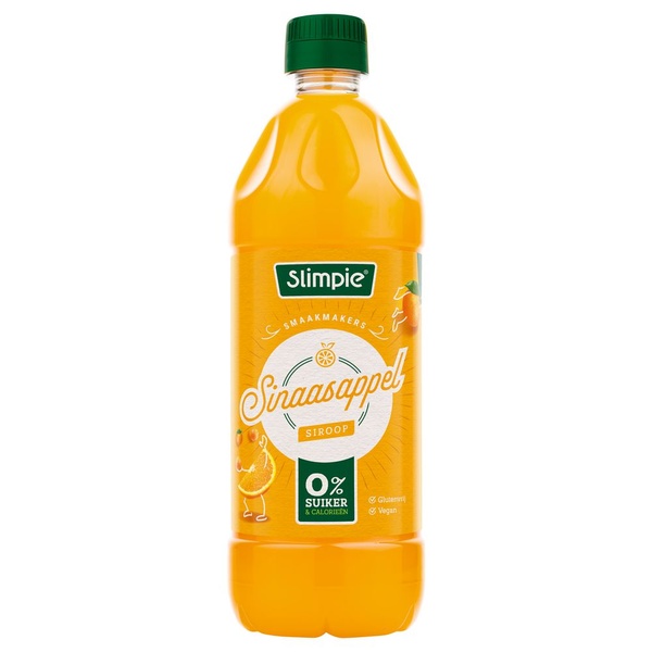 Slimpie limonadesiroop sinaasappel voorkant