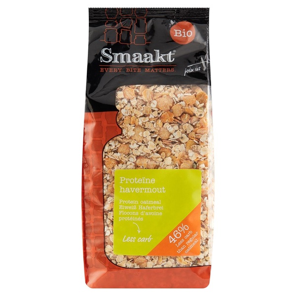 Smaakt proteïne havermout voorkant