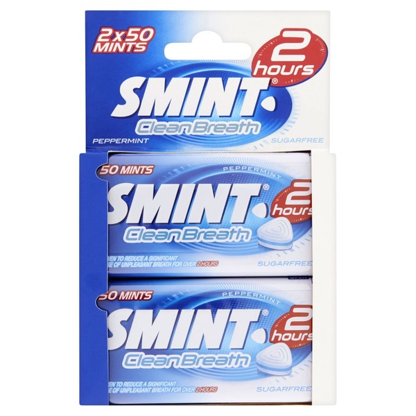 Smint Mondverfrisser Clean Breath Peppermint 2 Pack voorkant