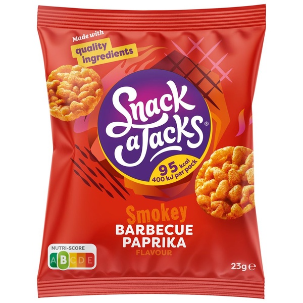 Snack a Jacks crispy bbq paprika 23 gram voorkant