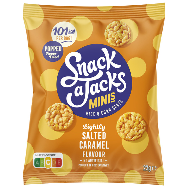 Snack a Jacks Rijstwafel Mini's Caramel voorkant