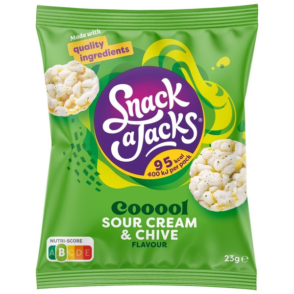 Snack a Jacks Rijstwafels Sour Cream voorkant
