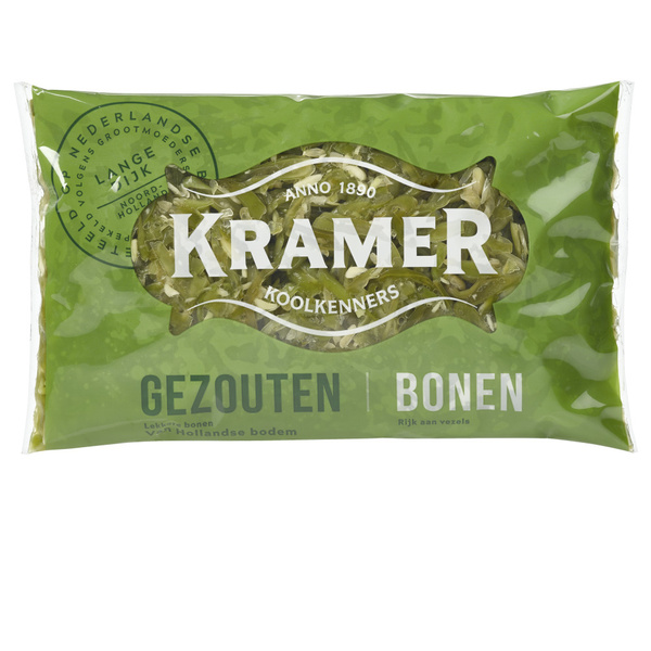 snijbonen in het zout voorkant