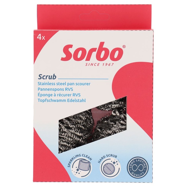 Sorbo pannenspons RVC doos 4 stuks voorkant