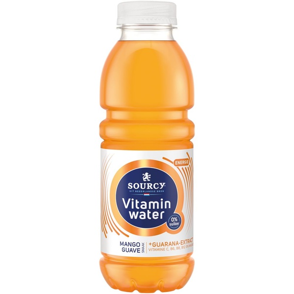 Sourcy vitaminewater mango guave 0% voorkant