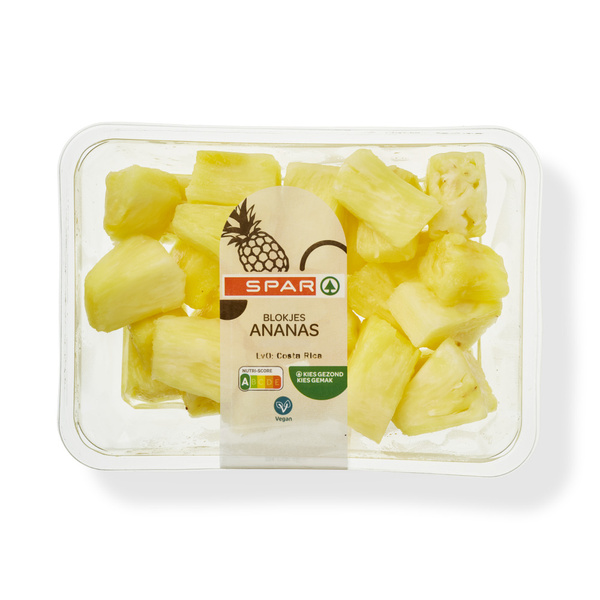 Spar Ananas blokjes 400 gram voorkant