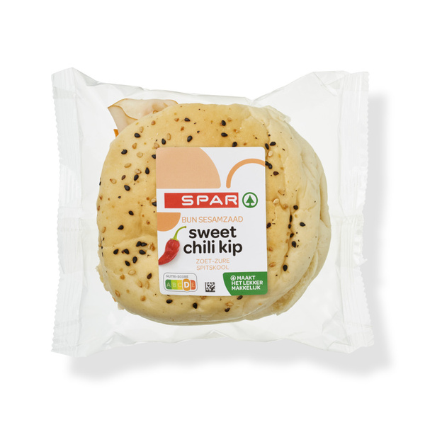 Spar bun sweet chili kip 153 gram voorkant