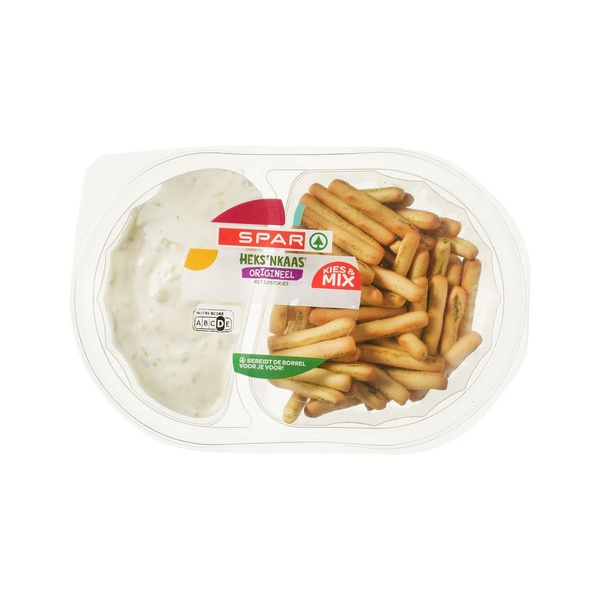 Spar duo verpakking Heks'nkaas met dipstokjes voorkant