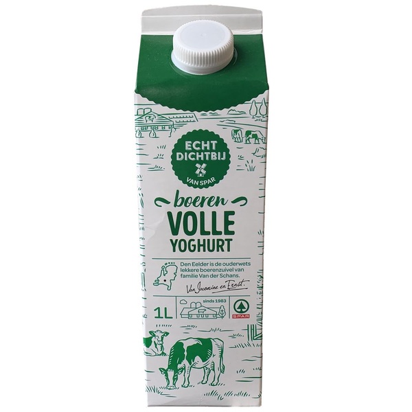Spar echt dichtbij boeren yoghurt vol voorkant