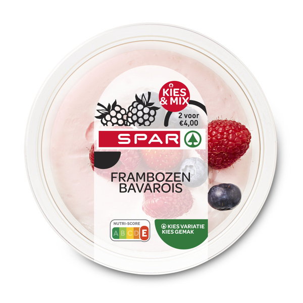 Spar frambozen bavaroise 110 gram voorkant