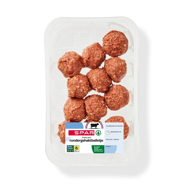 Spar gehaktballetje rund populair voorkant
