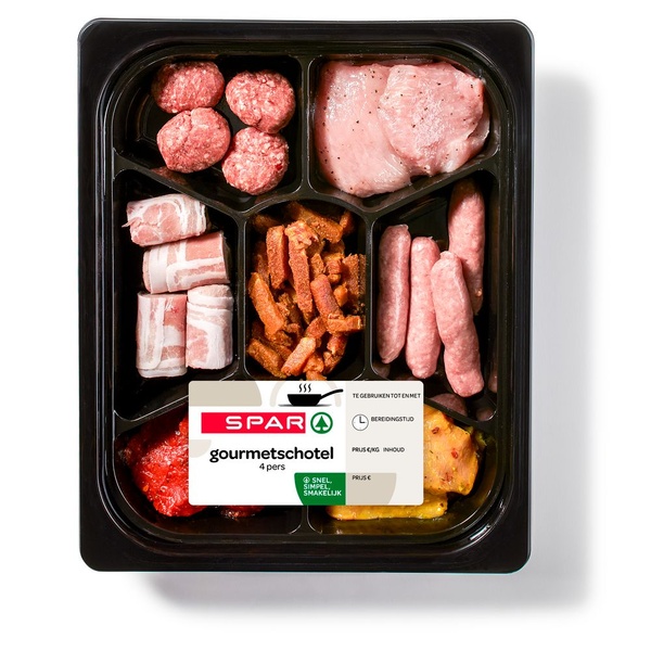 Spar gourmetschotel 4 personen voorkant
