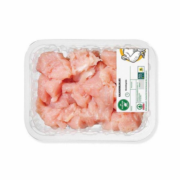 Spar kalkoenblokjes voorkant