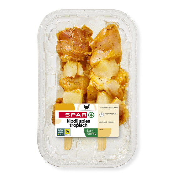 Spar kipdij spies tropisch 160 gram voorkant
