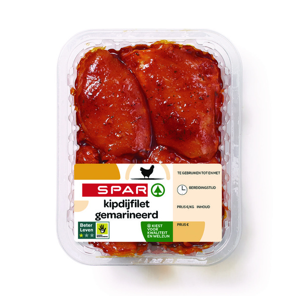 Spar kipdijfilet gemarineerd voorkant