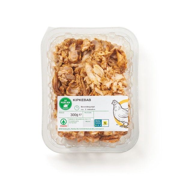 Spar kipkebab voorkant