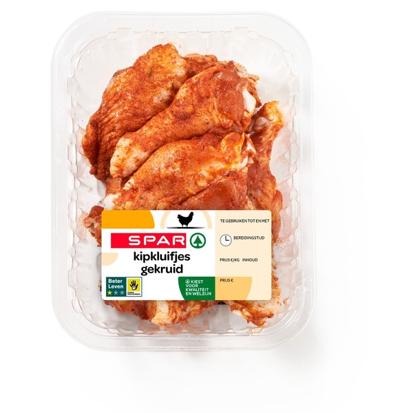 Spar kipkluifjes gekruid voorkant