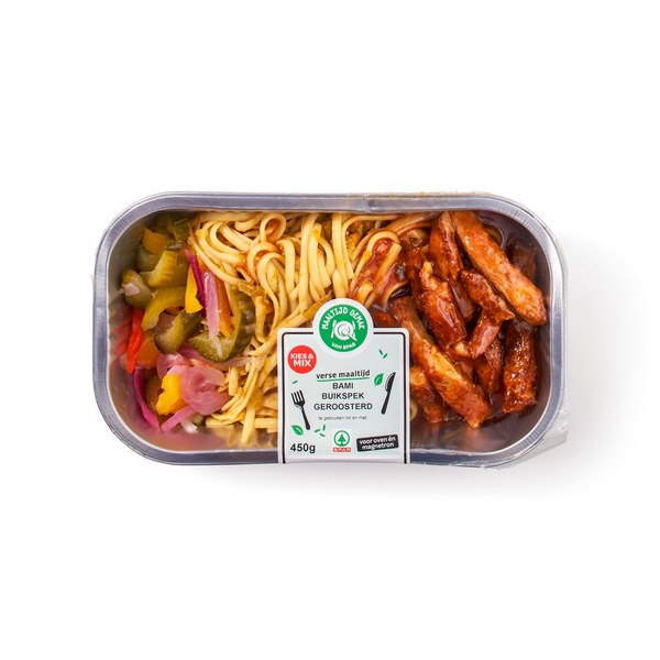 Spar maaltijd bami buikspek geroosterd voorkant