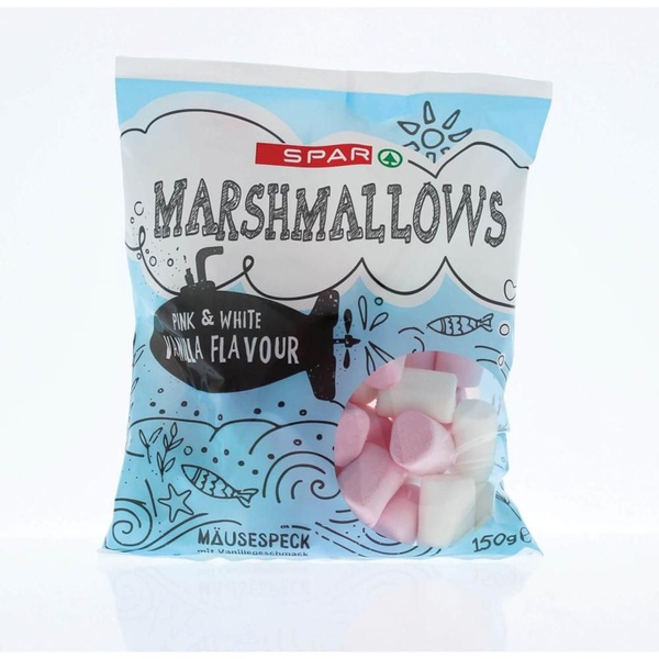 Spar marshmallows vanilla strawberry voorkant