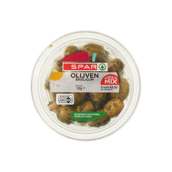 Spar olijven basilicum voorkant