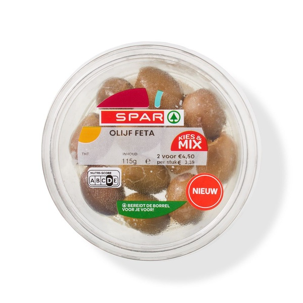 Spar olijven gevuld feta voorkant