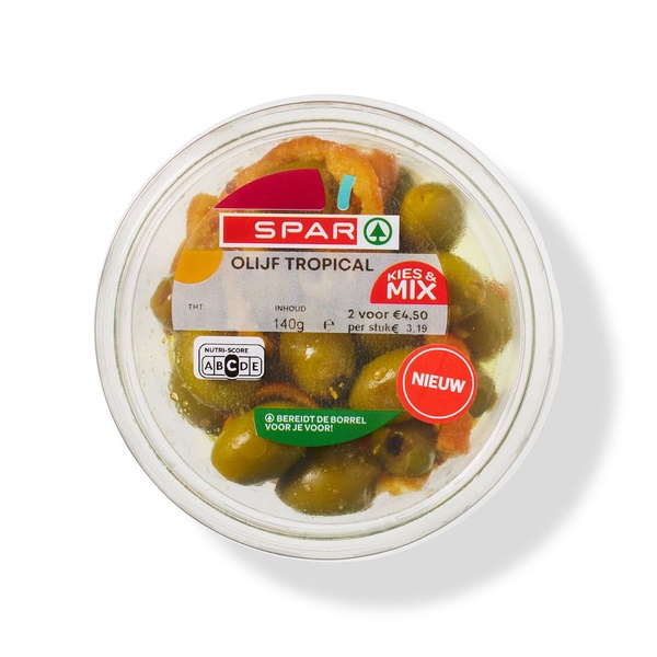 Spar olijven tropical voorkant